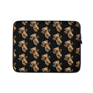 Happy Teddy Bear Pattern Laptop Sleeve