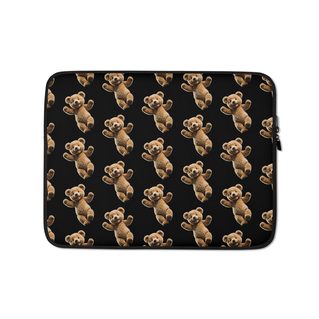 Happy Teddy Bear Pattern Laptop Sleeve