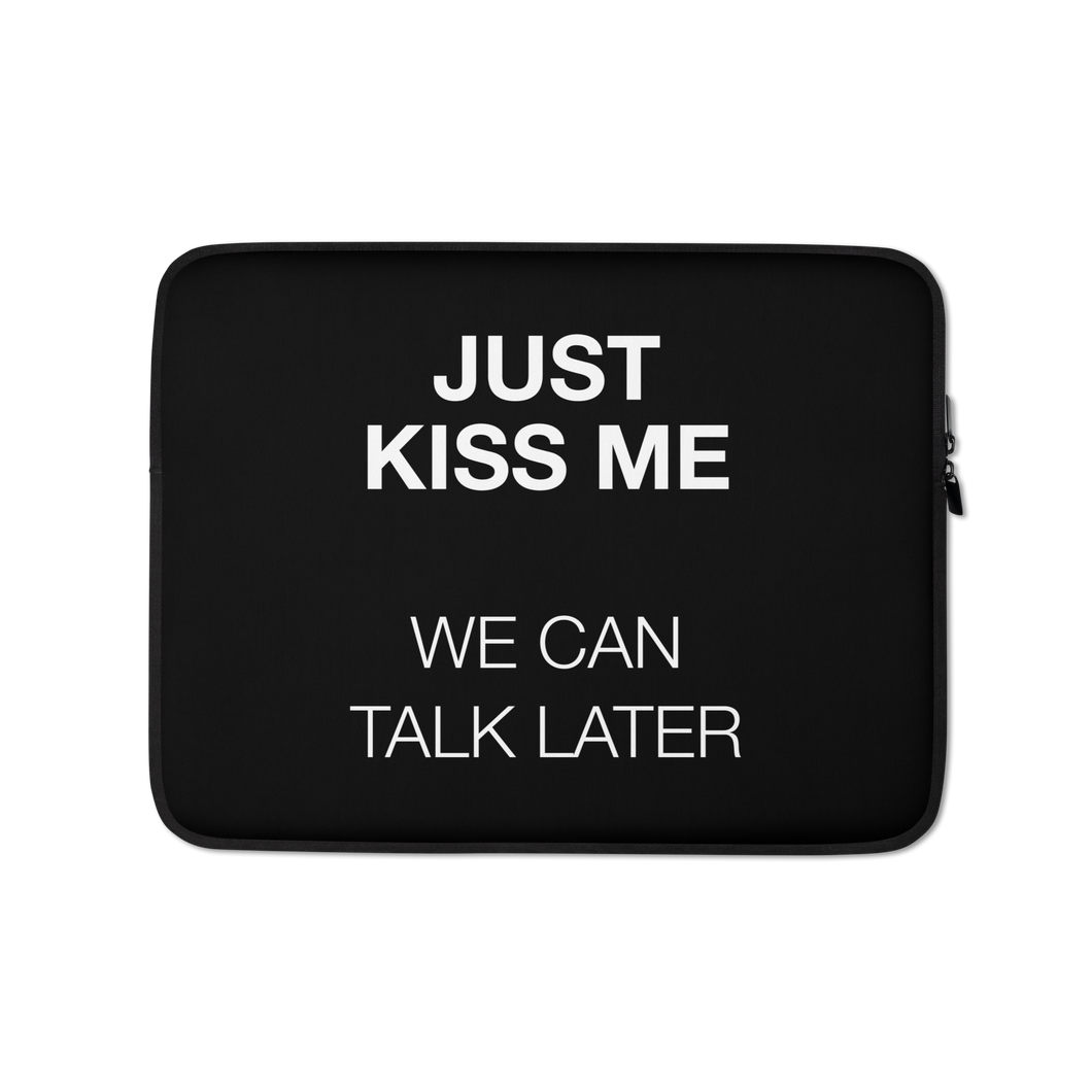 Just Kiss Me (Funny) Laptop Sleeve