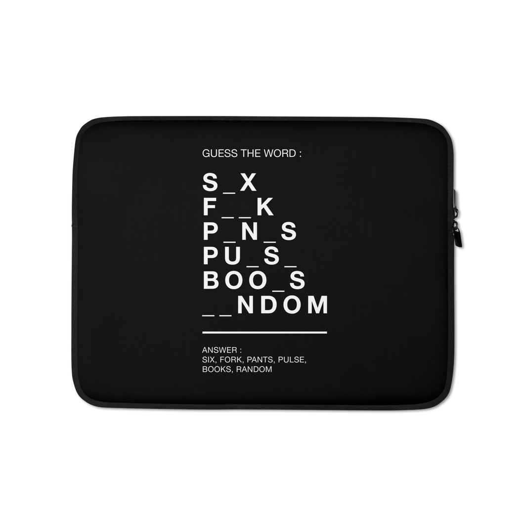 Guess The Word (Funny) Laptop Sleeve