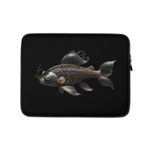 Minimalism Copperplate Art Fish Laptop Sleeve