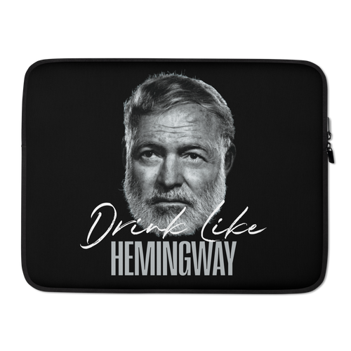 Drink Like Hemingway Portrait Laptop Sleeve