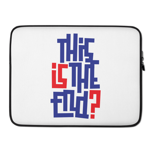 IS/THIS IS THE END? Navy Red Laptop Sleeve