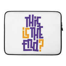 IS/THIS IS THE END? Purple Yellow Laptop Sleeve