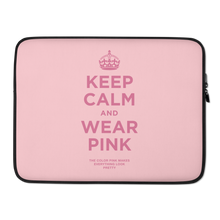 Keep Calm and Wear Pink Laptop Sleeve