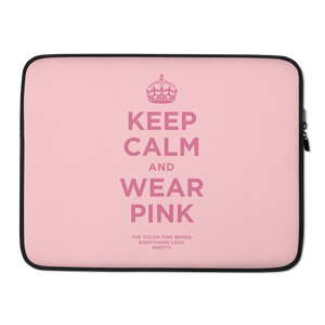 Keep Calm and Wear Pink Laptop Sleeve