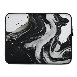 Black and White Fluid Laptop Sleeve