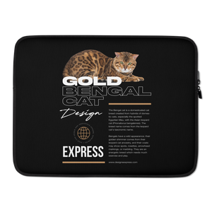 Gold Bengal Cat Laptop Sleeve