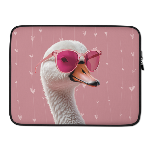 Cute Pink Swan Laptop Sleeve