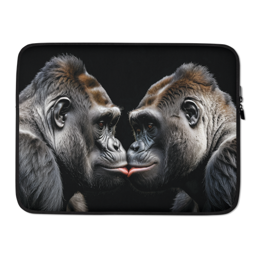 Gorilla Kissing Laptop Sleeve