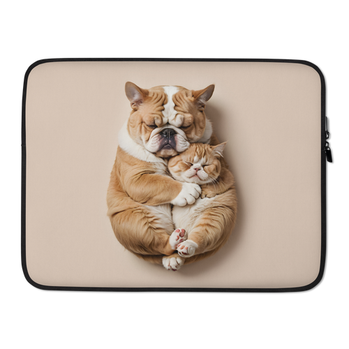 Cute Baby Cat and Dog Sleep Laptop Sleeve