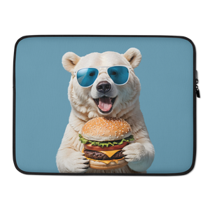 Polar Bear and Burger Laptop Sleeve