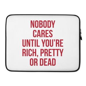 Nobody Cares (Funny) Laptop Sleeve