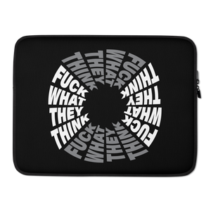 F**ck What They Think Grayscale Laptop Sleeve