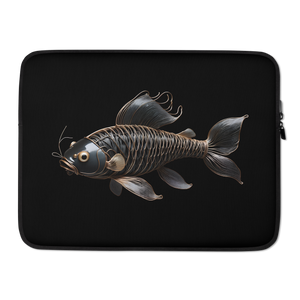 Minimalism Copperplate Art Fish Laptop Sleeve