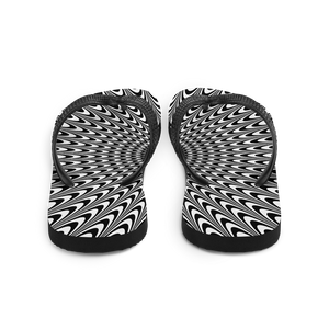 Vertigo Optical Illusion Background Flip-Flops