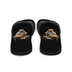 Sloth Riding A Snail Flip Flops