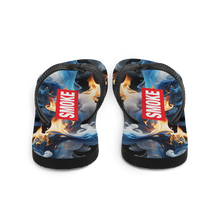 Blue Smoke Fire Flip Flops