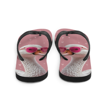 Cute Pink Swan Flip Flops