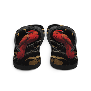 Red Bird Flip Flops