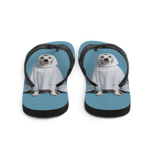 Dog in Ghost Costume Flip Flops