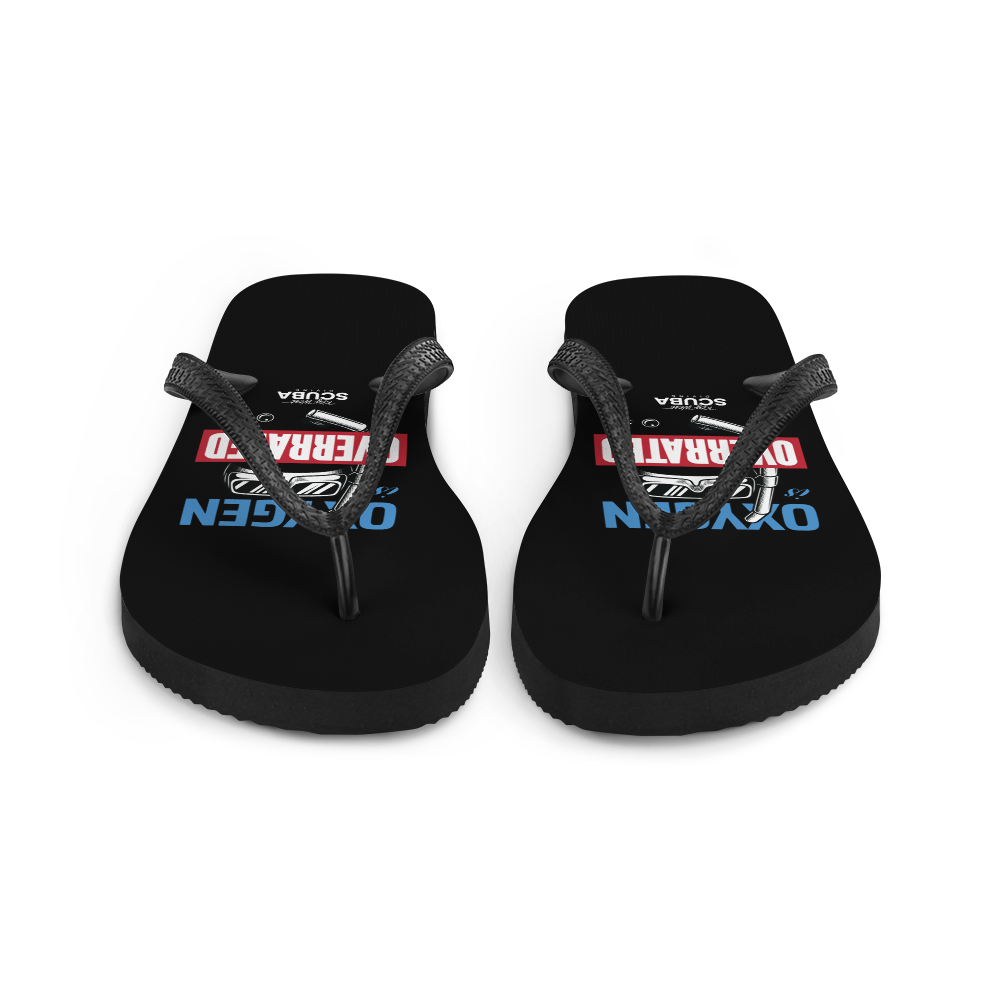 Oxygen is Overrated KWSD Logo Potrait Flip Flops – Design Express