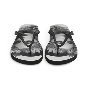 Grayscale Gaia Flip Flops