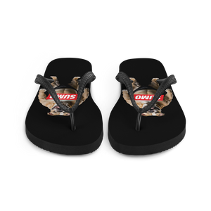 Sumo Bulldog Black Flip Flops