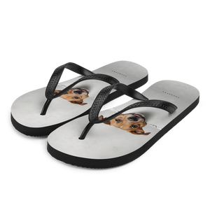 Smile Dog Peep Flip Flops