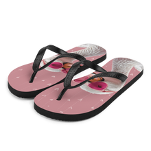 Cute Pink Swan Flip Flops