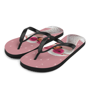 Cute Pink Swan Flip Flops