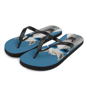 Cool Blue Horse Flip Flops