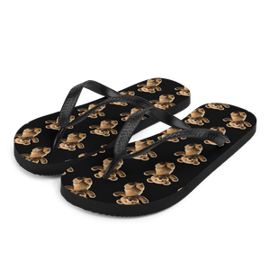 Happy Teddy Bear Pattern Flip Flops