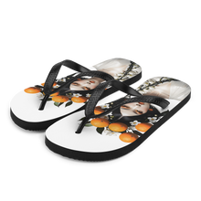 Beauty Lady with Orange Fruits Flip Flops