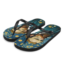 Van Gogh Potrait Painting Flip Flops