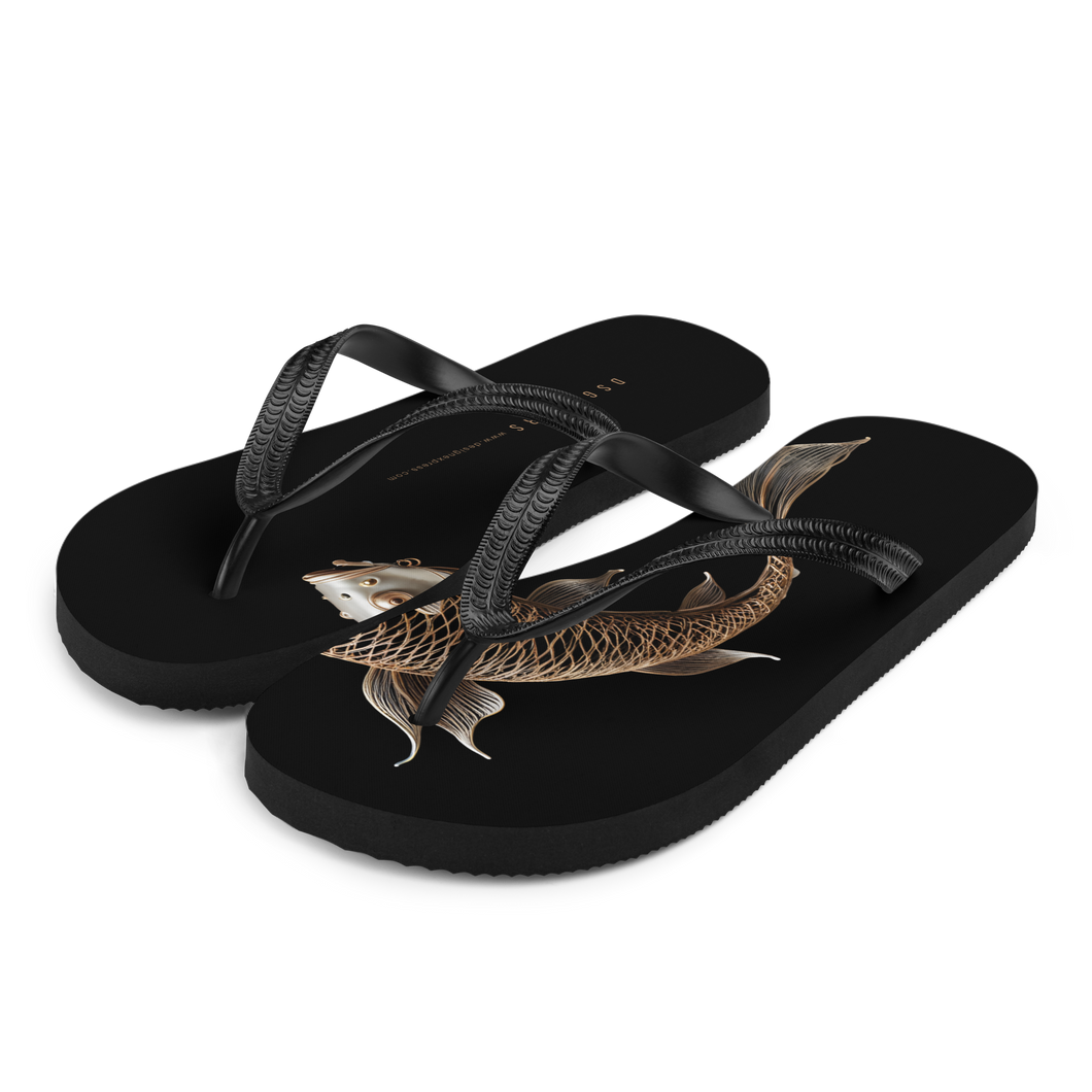 Copper Fish Art Flip Flops