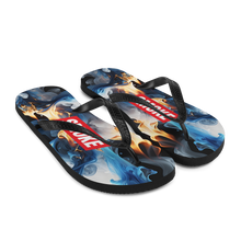 Blue Smoke Fire Flip Flops