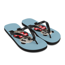 Keep Smile Blue Panda Flip Flops