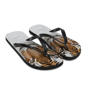 Silent Tiger Head Flip Flops