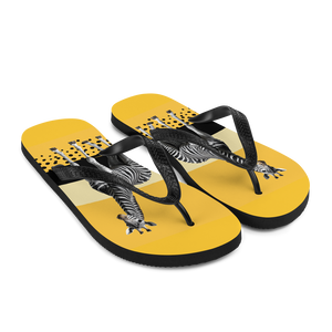 Giraffe Zebra Skin Flip Flops