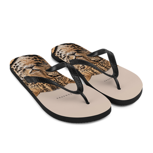 Leopard Potrait Flip Flops