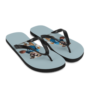 Bulldog Basketball Flip Flops