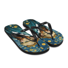 Van Gogh Potrait Painting Flip Flops