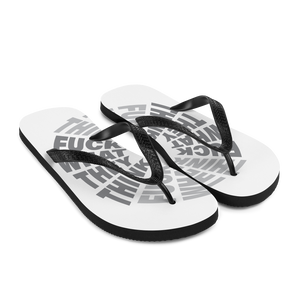 F**ck What They Think White Flip Flops