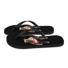 Sumo Bulldog Black Flip Flops