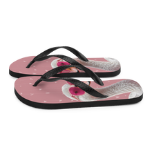 Cute Pink Swan Flip Flops