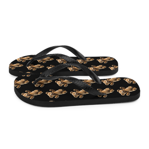 Happy Teddy Bear Pattern Flip Flops