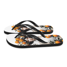 Oriental Lady with Orange Fruits Flip Flops