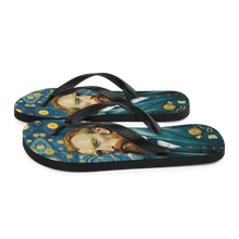 Van Gogh Potrait Painting Flip Flops