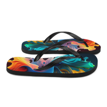 Colorful Swirl Background Flip-Flops